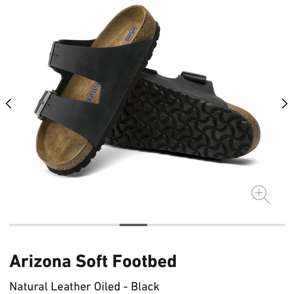 BIRKENSTOCK 
ARIZONA SOFT FOOTBED NATURAL LEATHER OILED Sz 38 US 7-7.5  gently
